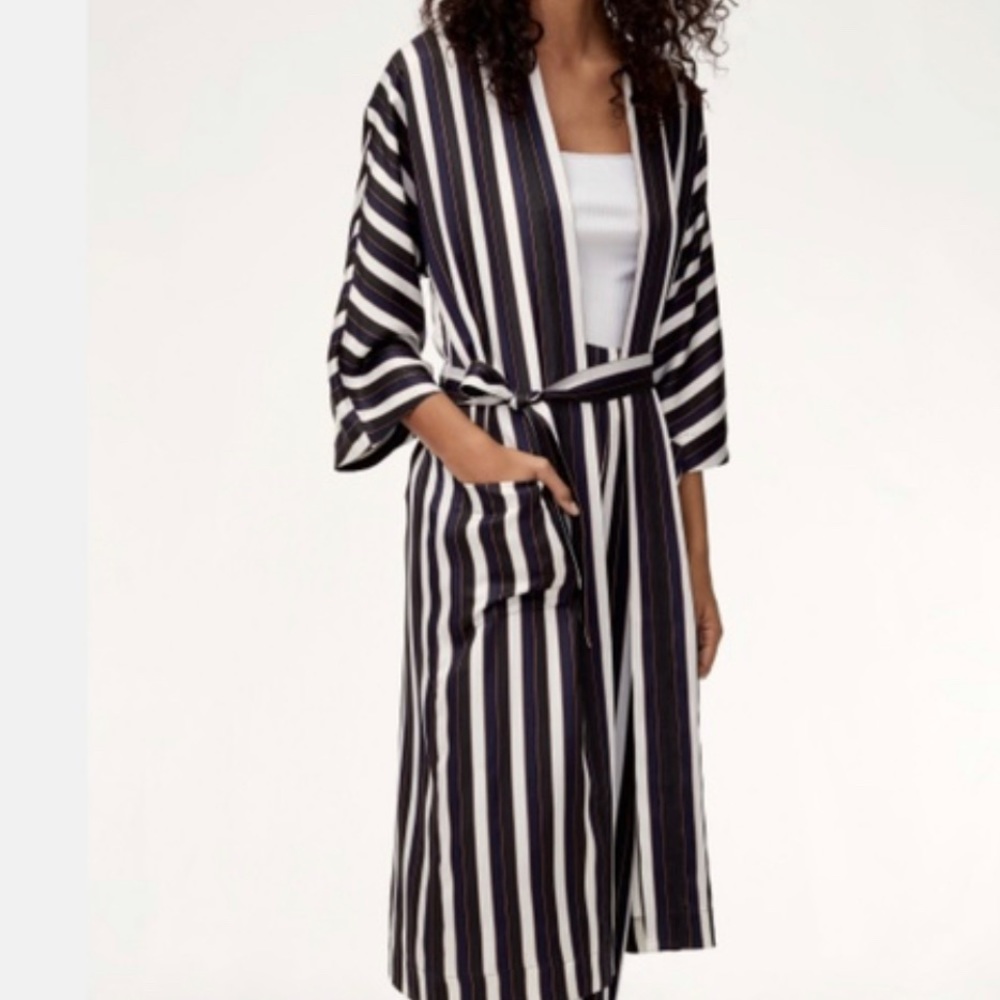 wilfred striped kimono jacket